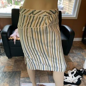 long striped skirt